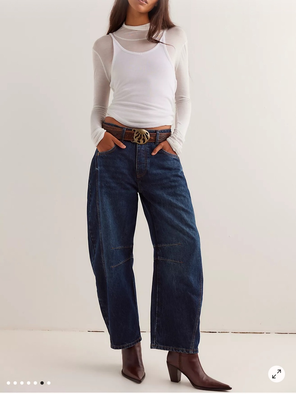 Free People We The Free Good Luck Barrel Leg Wide Leg Jeans. New without tags. - Picture 4 of 10